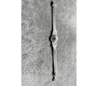 Vintage Sterling Silver Bracelet  925 Filigree Heart